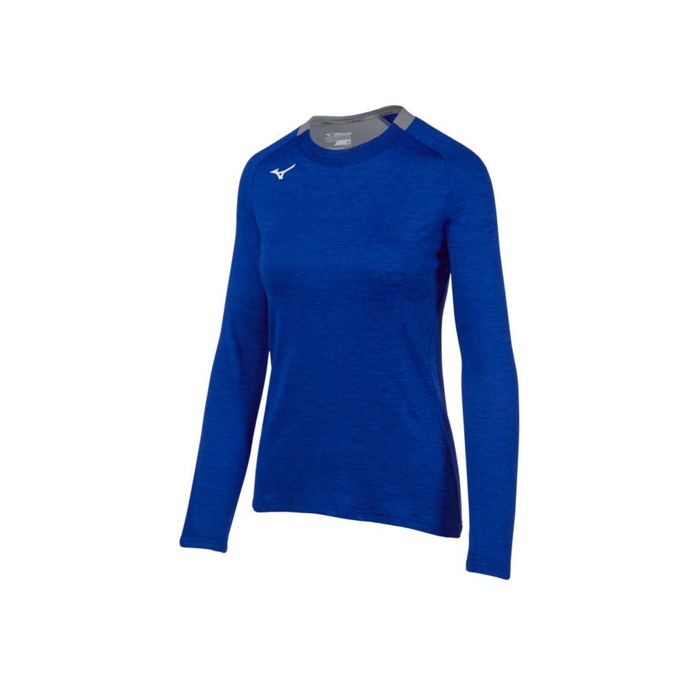 Mizuno Alpha Long Sleeve Női Futópóló Királykék YWF357201